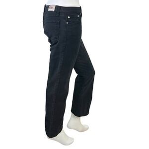 Vitamina Black Cropped Raw Hem Flared Jeans Size IT 44, US Size 8